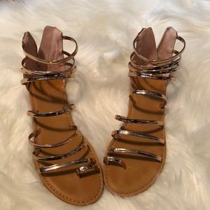 Rose Gold toe sandals